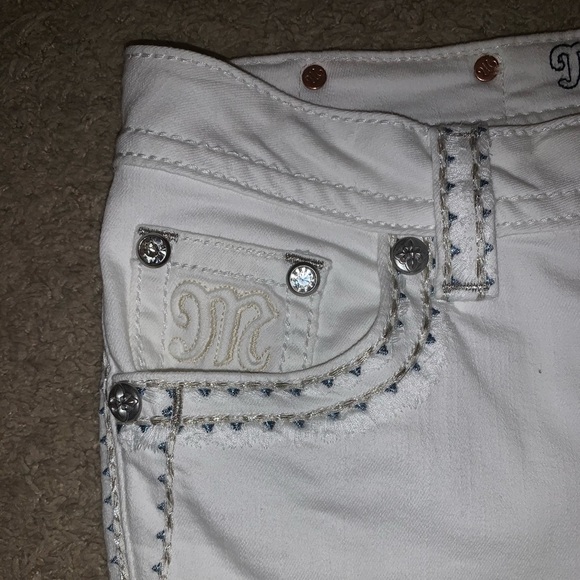 White Skinny Miss Me Jeans - Picture 3 of 4